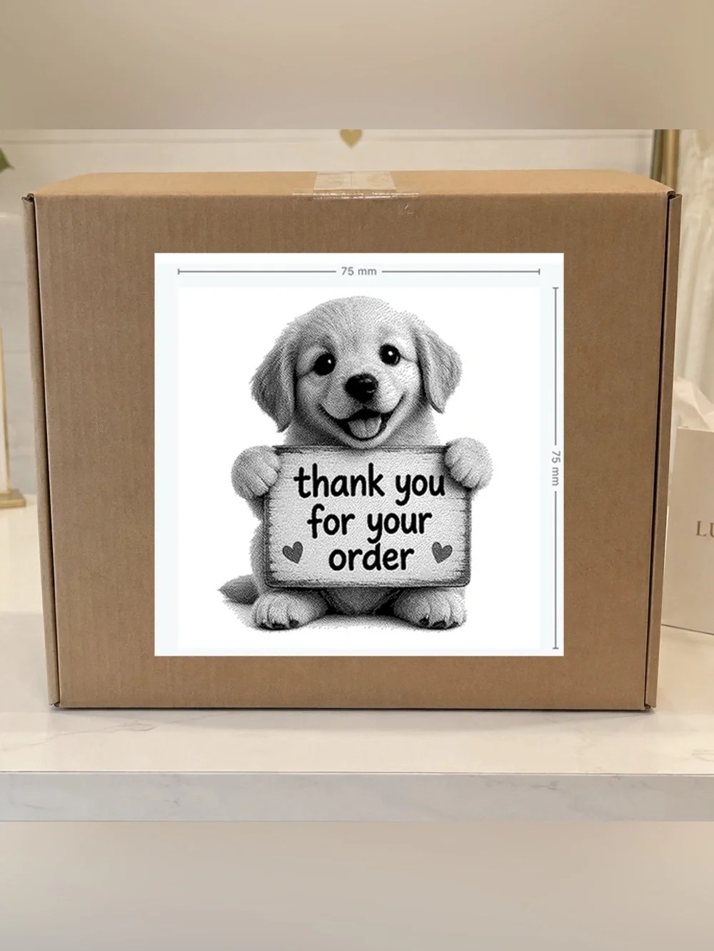 Puppy Thank You Stickers 3”x3”-100ct.
